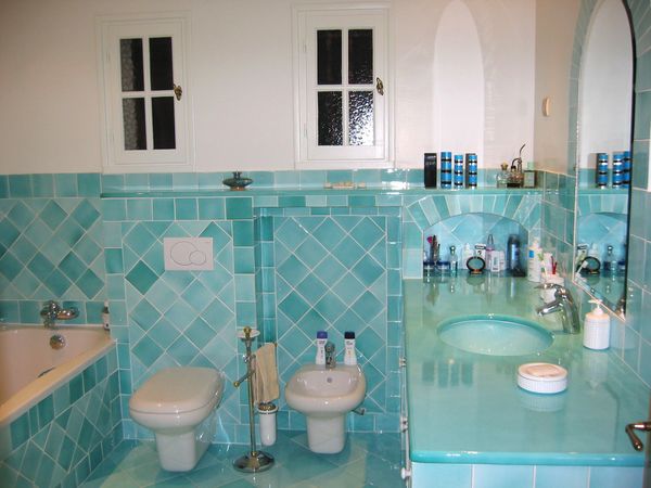 Salle de Bains lave Turquoise 1